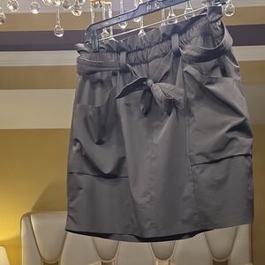 Athleta Dark Gray Tie-Waist Skort Size 8 T